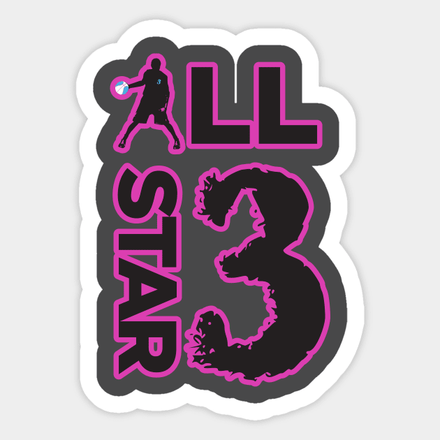 All Star Gear | Black and Purple Sticker by DreamsofDubai